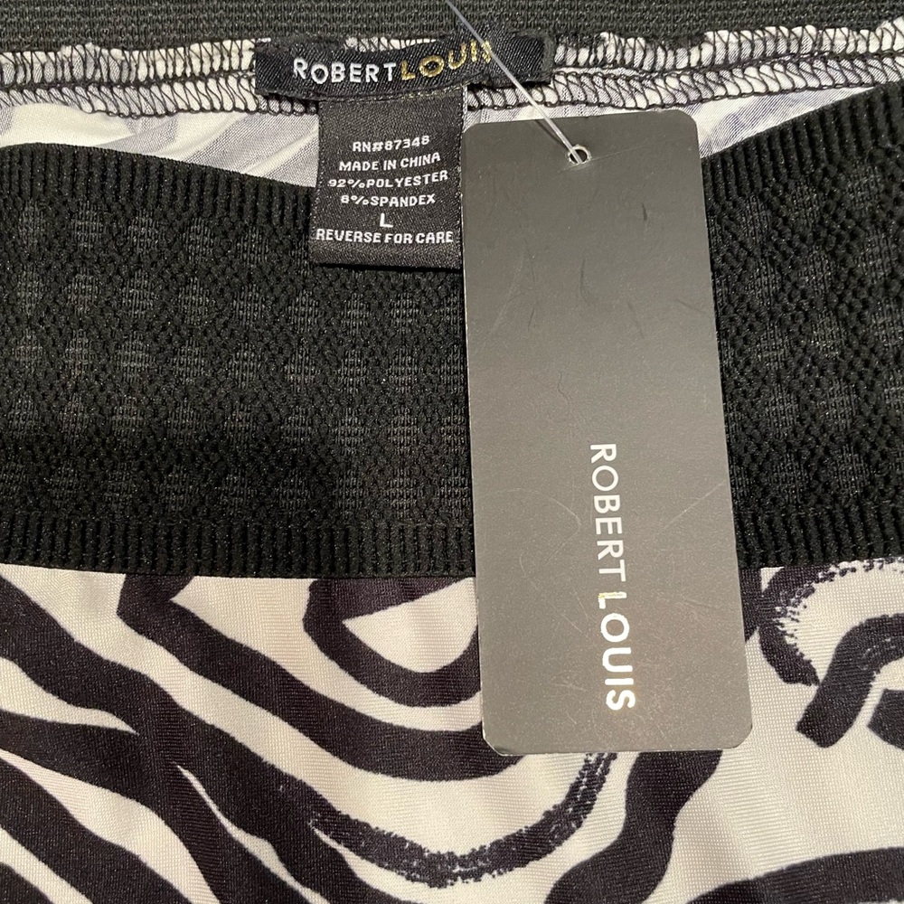 Robert Luis maxi skirt white and black Size Large